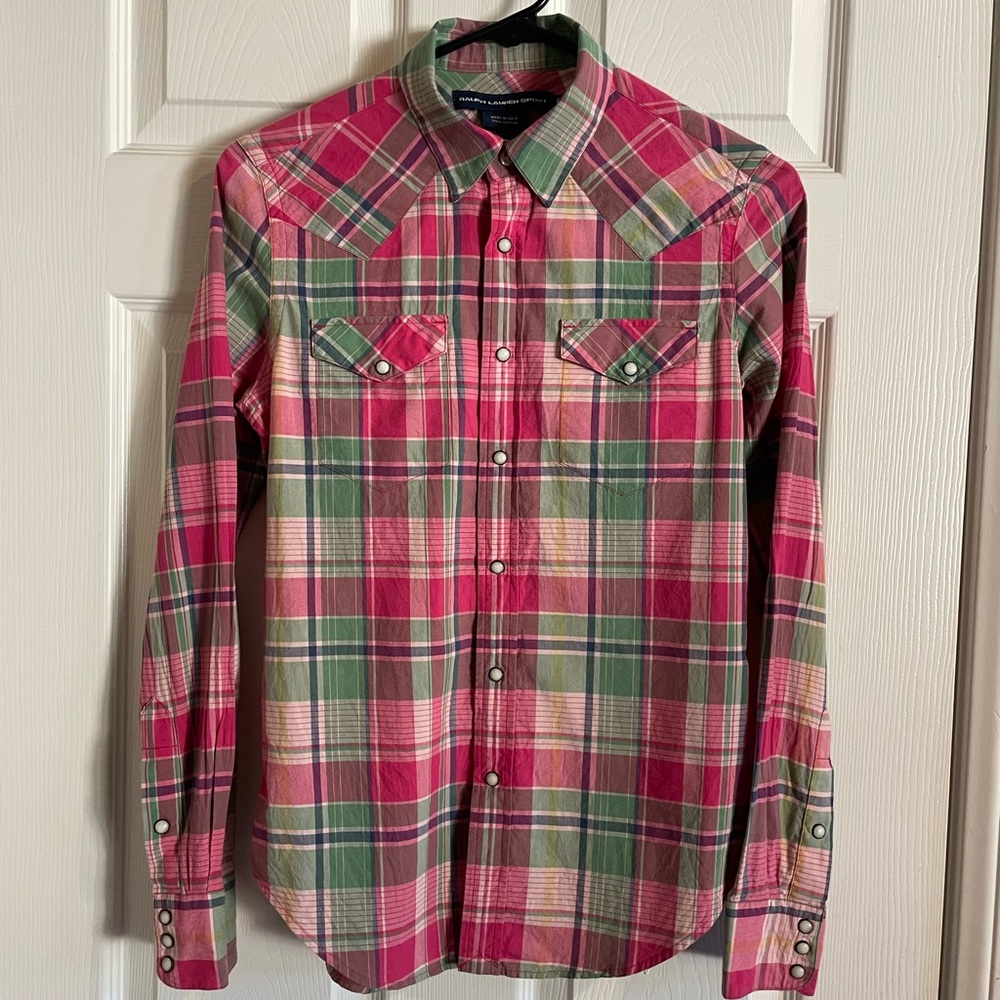 Ralph Lauren Red and Green Plaid Shirt